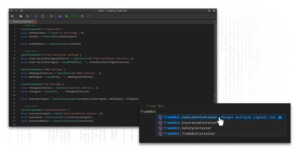 Purpose built scripting language